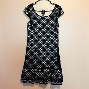 Black lace cream dress by Jax floral